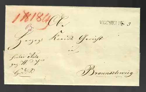 Vorphila Vechelde nach Braunschweig mit Text von 1840