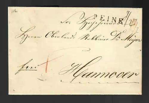 Lettre de Peine à Hanovre 1848.