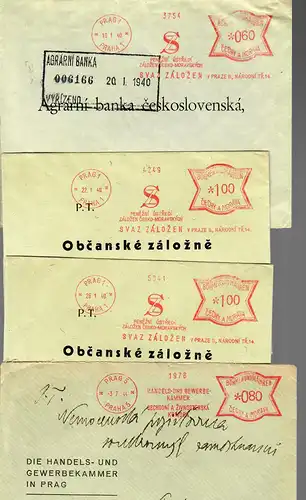 11x B&M Tampon gratuit Prague 1940-44