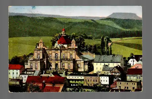 Carte de l'église de grâce Albendorf/Breslau, timbre spécial 1932