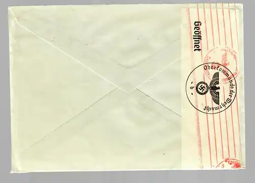 Helsinki 1941 Unitas to Goslar, 2x censor