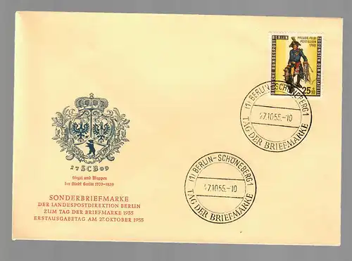 MiN° 131: FDC Berlin Charlottenburg, Journée du timbre 1955