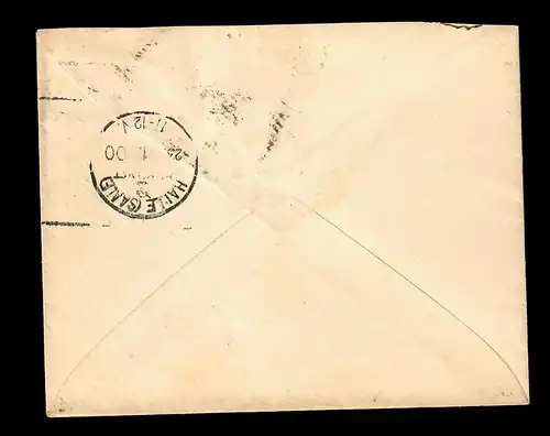 Brief aus Wien 1900 mit Kreuzer/Heller Frankatur nach Halle