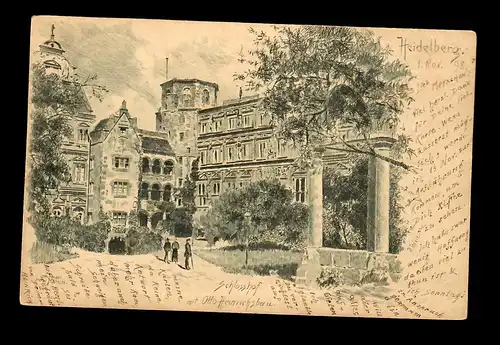 Ansichtskarte Heidelberg 1898 nach Niederursel
