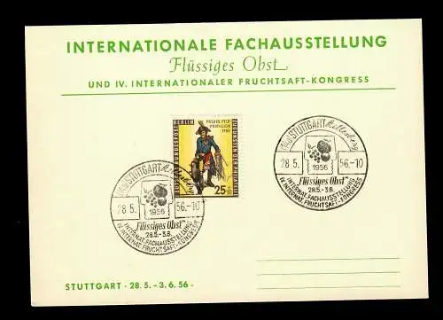 Internationale Ausstellung flüssiges Obst, Fruchtsaft, Stuttgart 1956