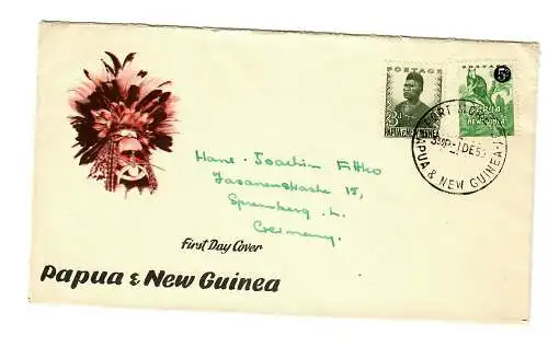 FDC Papua Port to Germany