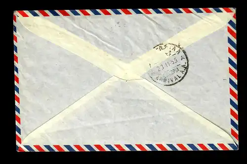 air mail 1955 Alexandria to Berlin, UN Health Organization Ethiopia, Gondar