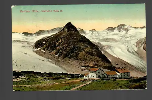 Carte de Berliner Hütte vers Meisen, 2x Postagentur