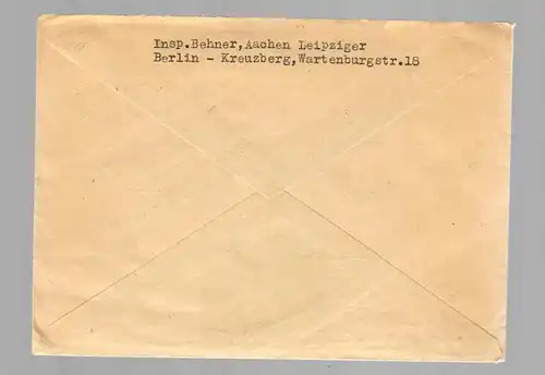Luftpost Berlin 1951 nach Aachen
