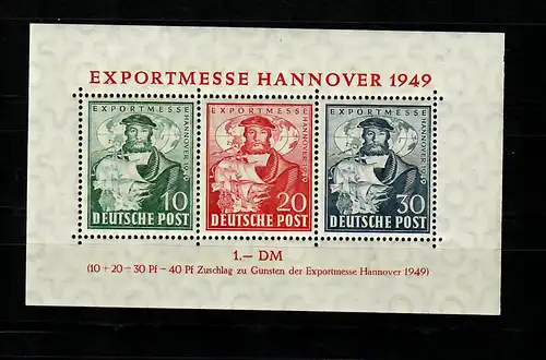 BiZone: MiNr. Block 1c, , BPP Attest, postfrisch, **