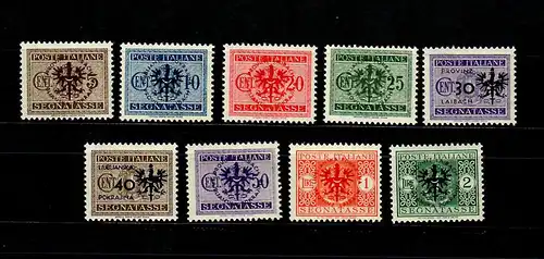 Laibach: MiNr. 1-9, postfrisch, **