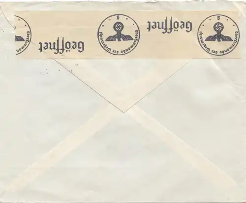 Bulgarien 1940: Brief von Sofia nach Kirchentellinsfurt - Zensur