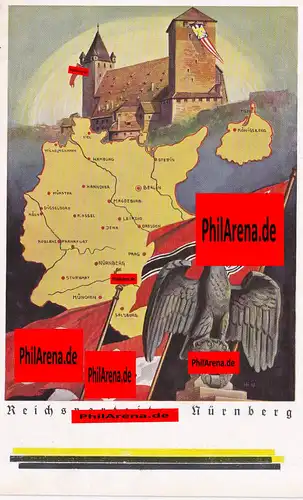 Carte de vue Nuremberg, pas de partie d'adresse, rarement