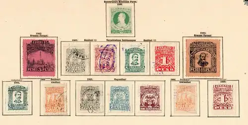 Columbia 1859-1908: nearly complete, Value letter-insurance-stamps, o/*