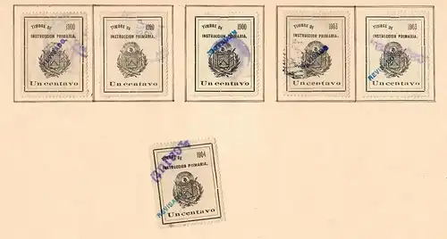 Columbia 1859-1908: nearly complete, Value letter-insurance-stamps, o/*