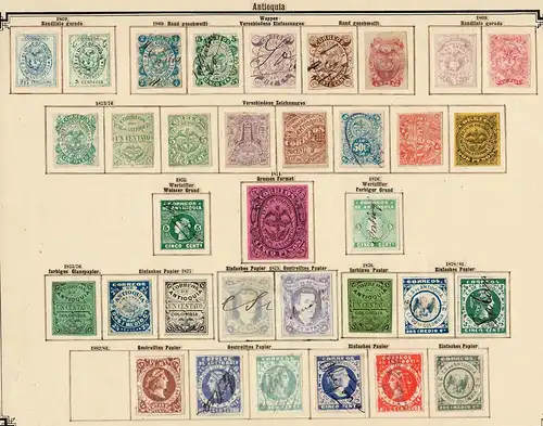 Columbia 1859-1908: nearly complete, Value letter-insurance-stamps, o/*