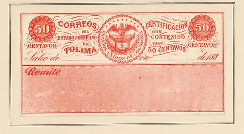 Columbia 1859-1908: nearly complete, Value letter-insurance-stamps, o/*