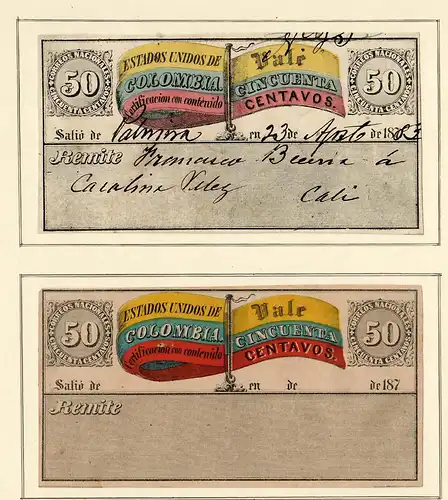 Columbia 1859-1908: nearly complete, Value letter-insurance-stamps, o/*