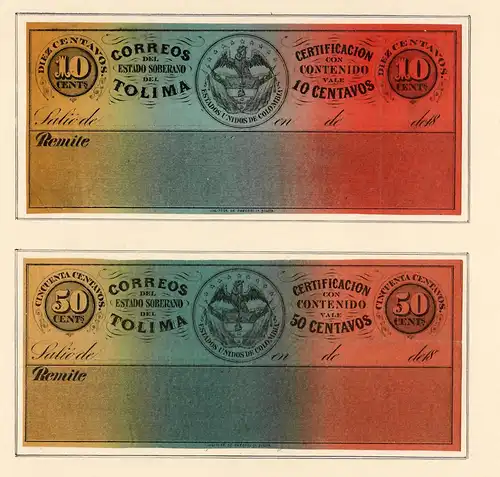 Columbia 1859-1908: nearly complete, Value letter-insurance-stamps, o/*