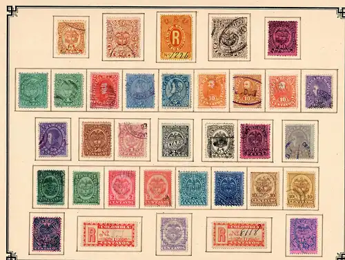 Columbia 1859-1908: nearly complete, Value letter-insurance-stamps, o/*