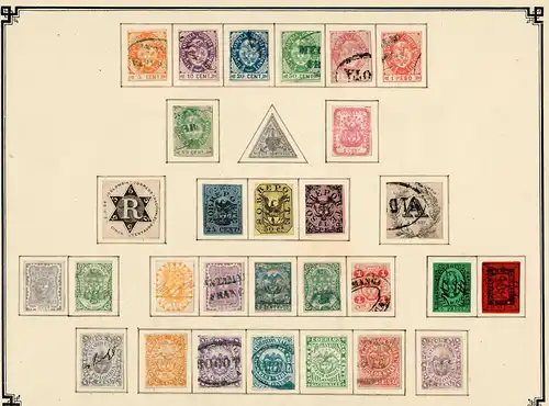 Columbia 1859-1908: nearly complete, Value letter-insurance-stamps, o/*