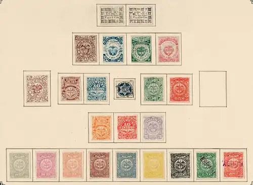 Columbia 1859-1908: nearly complete, Value letter-insurance-stamps, o/*