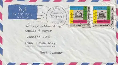 Afghanistan: Kabul 1957, 2 covers to Heidelberg 1962/67