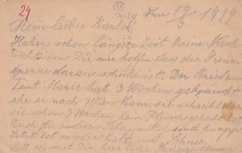 Kgf/Pow Prag nach Italien/Monopoli 1919