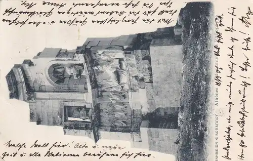 Post card Athènes monument Philopack 1906 to Marburg/Germany