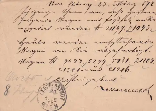 Ungarn, heute Slowakei, UJ-SZONY nach Wien 1872