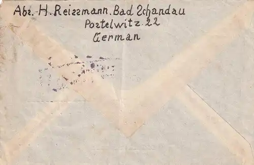 Bad Schandau: PoW, billet d'avion pour les États-Unis Camp Mc Cain et retour 1946