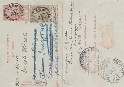 Buxelles 1899 nach Smyrne, KuK Post