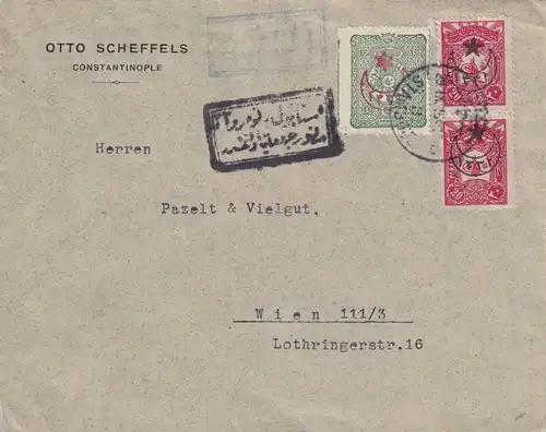 cover 1915 Constantinople to Wien, censor