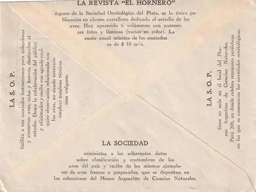 Sociedad Ornitologica, Buenos Aires 1938 to Leipzig