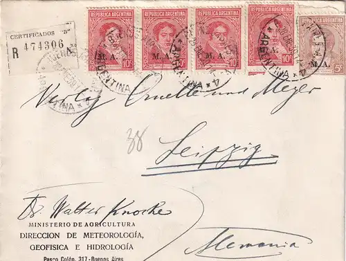 Ministerio de Agricultura,  Buenos Aires 1939 to Leipzig