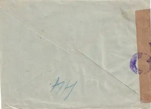 Inscription 1950 Vienne Essling à Bratislava avec censure