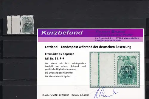 Lettland: MiNr. 3 L, postfrisch **