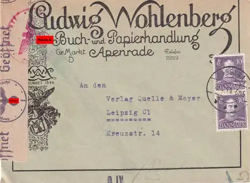 cover Apenrade 1944, german book store to Leipzig, centor