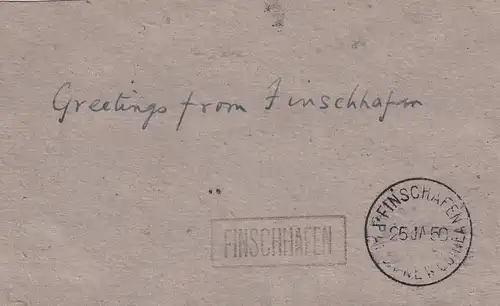 post card Finschafen 1950