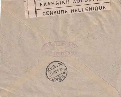 Griechenland: La Canee to Aarburg 1920, censor, Firma aus Kreta