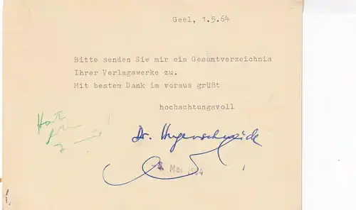 3x post card 1950/51/64 Lüttich/Geel/Liege to Heidelberg
