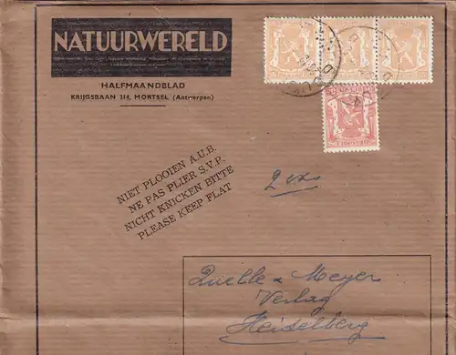 3x covers Antwerpen, Zeitschrift Natuurwereld nach Heidelberg1951 etc