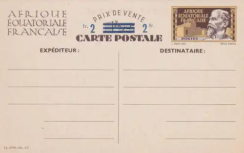 Post card Africa Equatoriale.