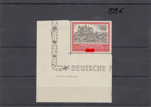 GG: MiNr. 65, postfrisch, **, Eckrand E3, Sektor Nr. 1