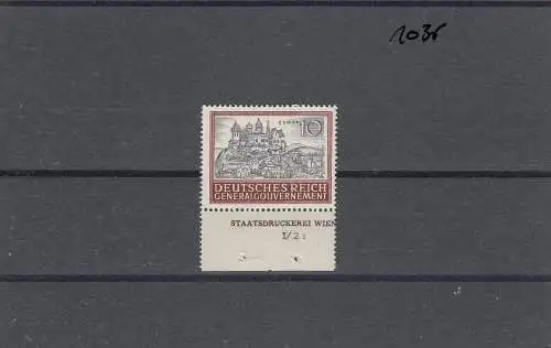 GG: MiNr. 116, Bauten, ** postfrisch, Sektor Nummer I/2s