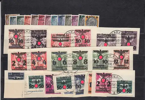 GG: Gouvernement général entièrement tamponné, MiNr. 37 BPP Signature