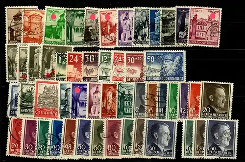 GG: Gouvernement général entièrement tamponné, MiNr. 37 BPP Signature