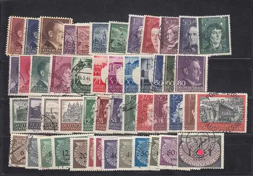 GG: Gouvernement général entièrement tamponné, signature BPP MiNr. 37