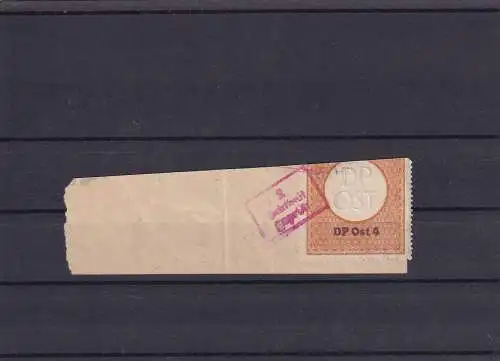 Marque de fermeture DPost 4, extrait sur bon de livraison avec carte de paiement