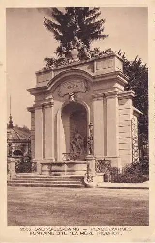 Post card Salins-Les-Bains, Place D'Armes, Mère Truchot